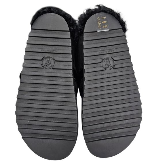 Louis Vuitton Winterbreak Black Suede Fur Lined Slip On Clog Mule Size 36 US 6 - Picture 8 of 10